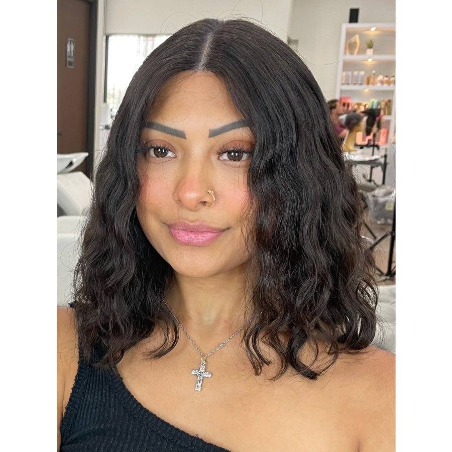 14" Divine Lace Top Wig Natural Black Wavy