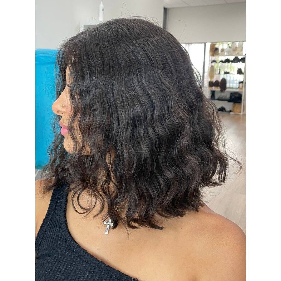 14" Divine Lace Top Wig Natural Black Wavy
