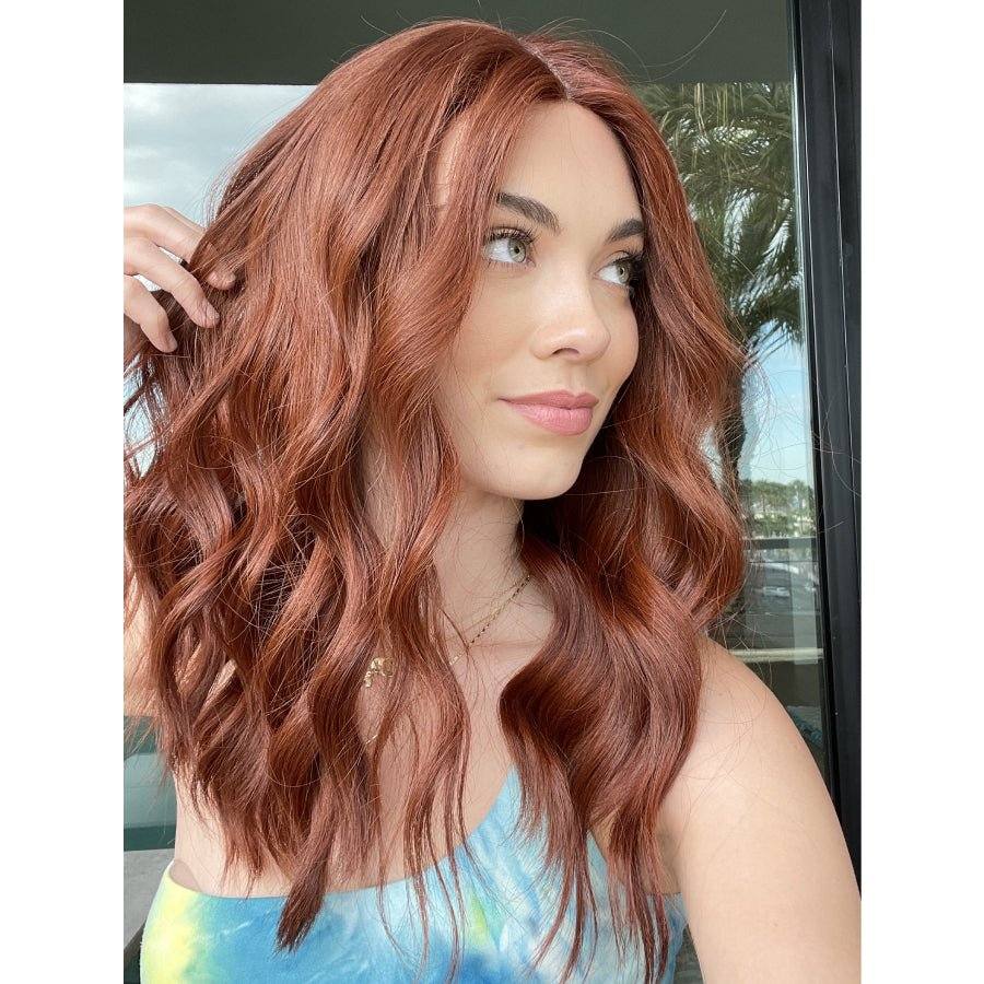 19" Nicole Silk Top Wig Ginger w/ Toning