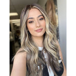24" Secret Lace Top Wig #Dark Brown w/ Balayage