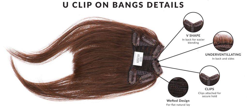 U-Clip on Bang Platinum Blonde