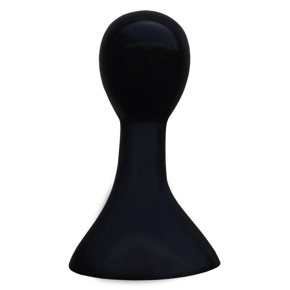 17" Black Abstract Mannequin Head