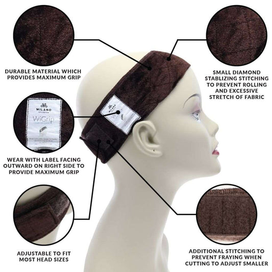 MILANO COLLECTION Original Lace TopGrip Comfort Band, Adjustable Wig  Accessory with Reinforced Swiss Lace, Ideal for Wigs & Frontals, No-Slip  Grip for Any Head Size - Beige : : Beauty & Personal