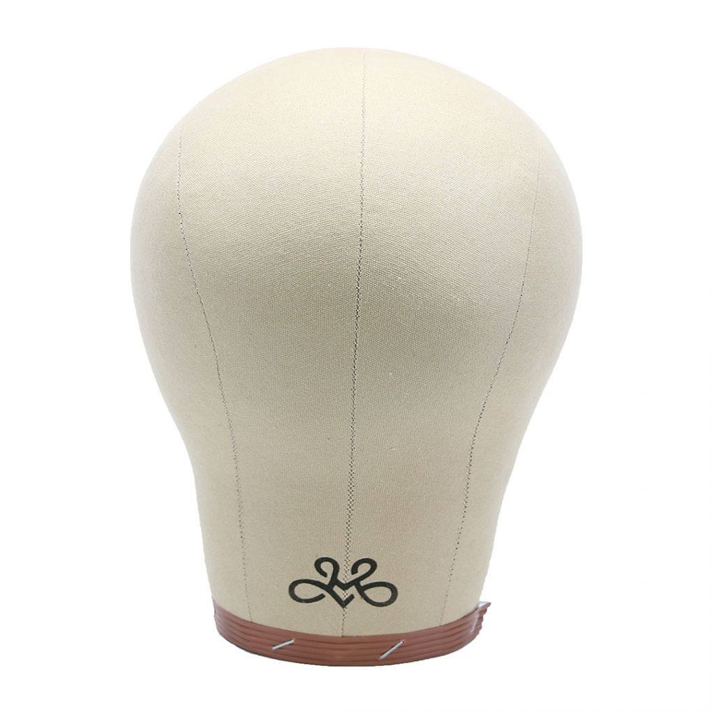 Canvas Block Cork Wig Head w/ Free Drawstring Storage Bag