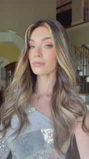 26" Luxe Silk Top Wig #Dark Brown w/ Balayage