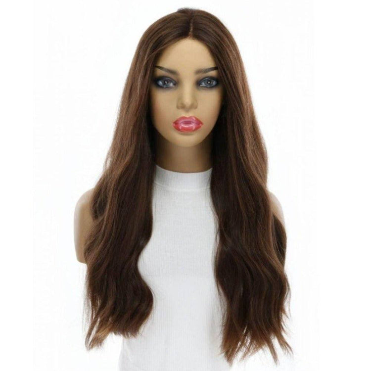 24" Divine Luxe Lace Top Wig #Medium Brown w/ Highlights