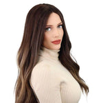24" Divine Lace Top Wig Dark Brown Balayage