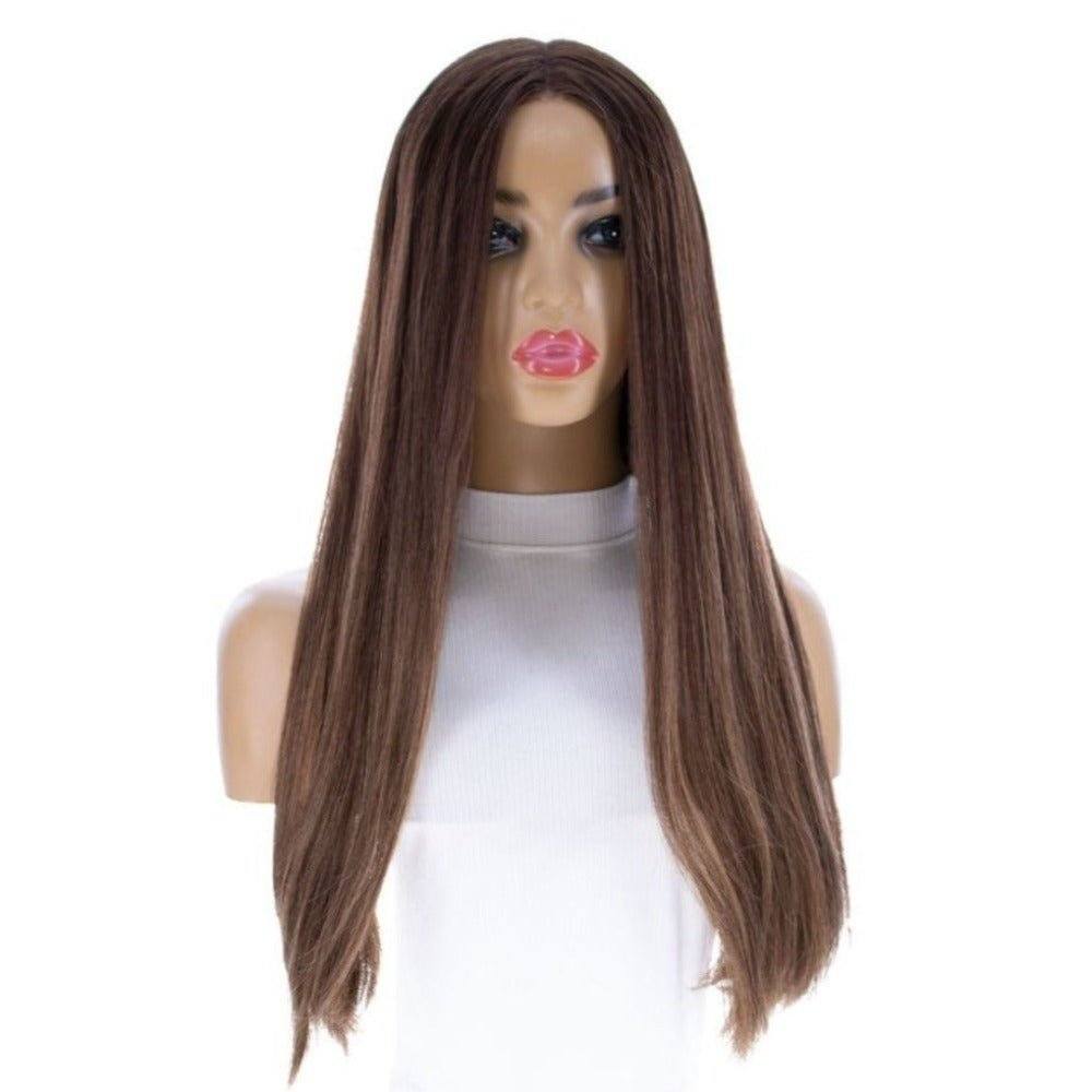 24" Divine Lace Top Wig Medium Brown Balayage