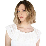 12" Divine Luxe Lace Top Wig #Light Brown w/ Blonde Balayage & Full Rooting