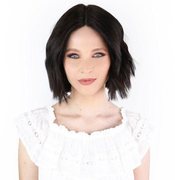 12" Divine Lace Top Wig Soft Black w/ Face Framing