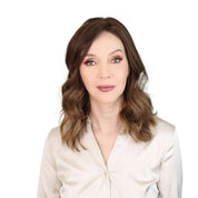 14" Emerald Silk Top Topper Dark Brown Balayage