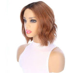12" Divine Lace Top Wig Copper w/ Partial Rooting