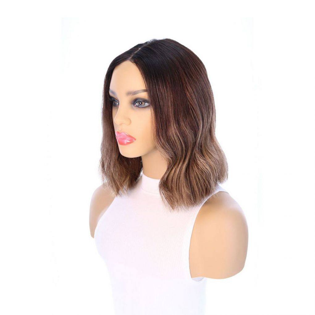 16" Divine Lace Top Wig Dark Brown Balayage w/ Rooting