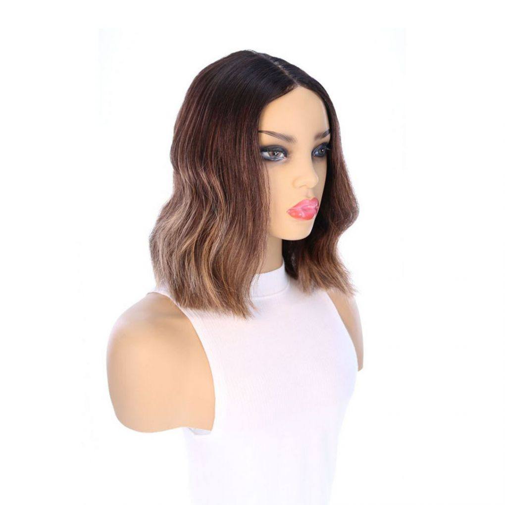 16" Divine Lace Top Wig Dark Brown Balayage w/ Rooting