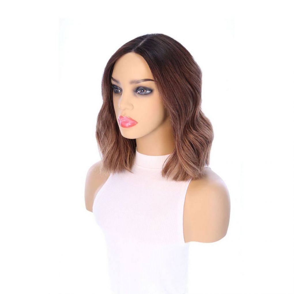 14" Divine Lace Top Wig Medium Brown Balayage w/ Partial Rooting