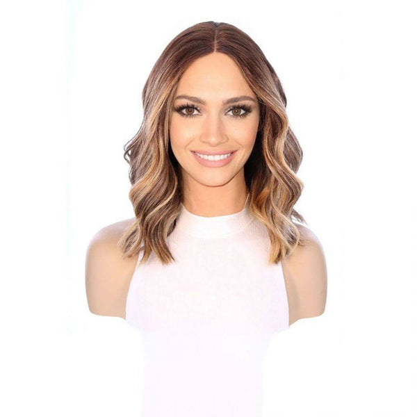 16" Divine Luxe Lace Top Wig #Medium Brown w/ Balayage