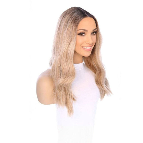 20" Divine Lace Top Wig Ash Blonde w/ Full Rooting