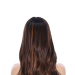 20" Divine Luxe Lace Top Wig #Dark Brown w/ Caramel Balayage & Rooting