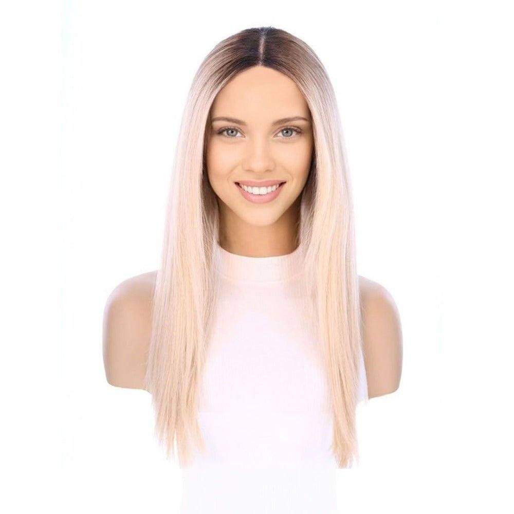 20" Divine Lace Top Wig Platinum Blonde w/ Rooting