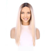 20" Divine Lace Top Wig Platinum Blonde w/ Rooting