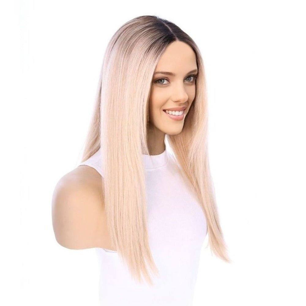 20" Divine Lace Top Wig Platinum Blonde w/ Rooting