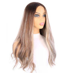24" Divine Luxe Lace Top Wig #Medium Brown w/ Balayage & Rooting