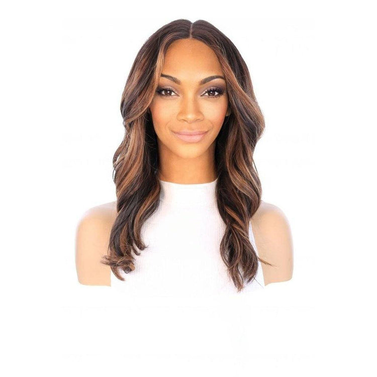 20" Divine Luxe Lace Top Wig #Dark Brown w/ Honey Balayage