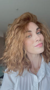 14" Divine Lace Top Wig Strawberry Blonde Wavy