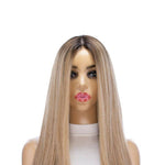 24" Gisele Silk Top Wig Ash Blonde w/ Rooting