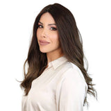 24" Gisele Silk Top Wig Dark Brown Balayage