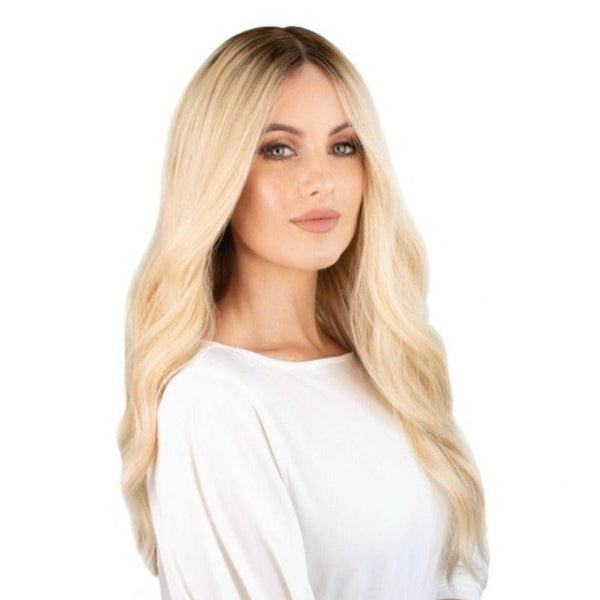 Grace Silk Top Wig Platinum Blonde w/ Rooting - 24" Gisele