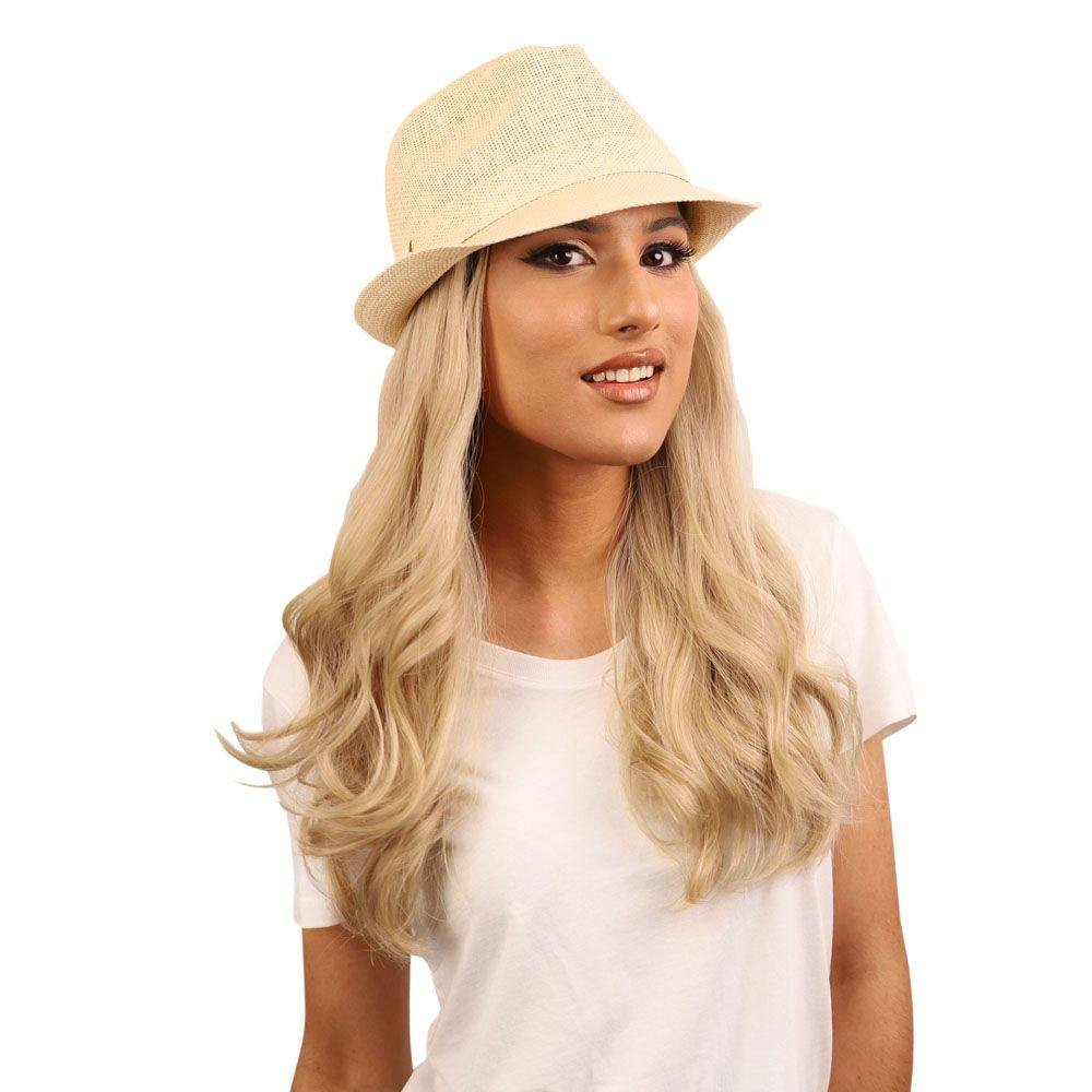 24" HatFall Wig Golden Blonde