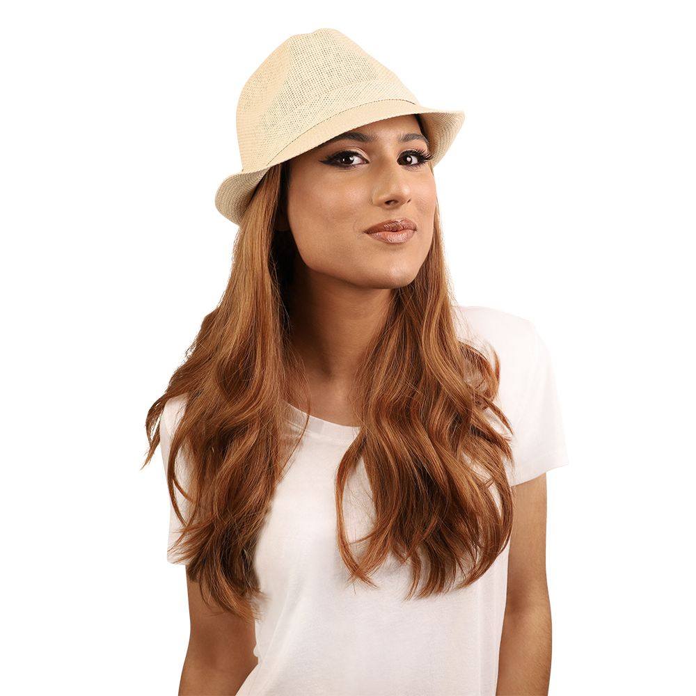 24" HatFall Wig Strawberry Blonde