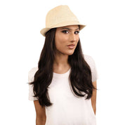 24" HatFall Wig Natural Black