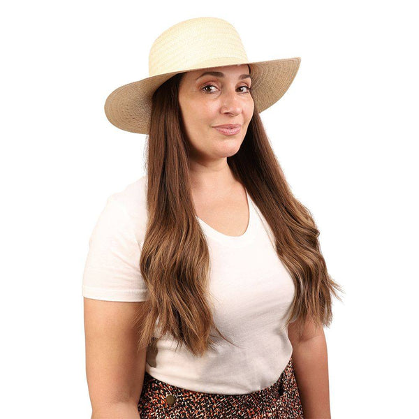 24" HatFall Wig Medium Brown Balayage