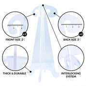 18" Collapsible Folding Clear Acrylic Wig Stand