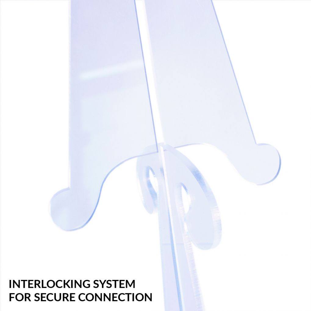 18" Collapsible Folding Clear Acrylic Wig Stand