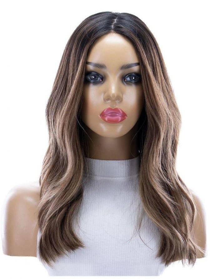 22" Reese Silk Top Wig Light Brown Babylight w/ Rooting