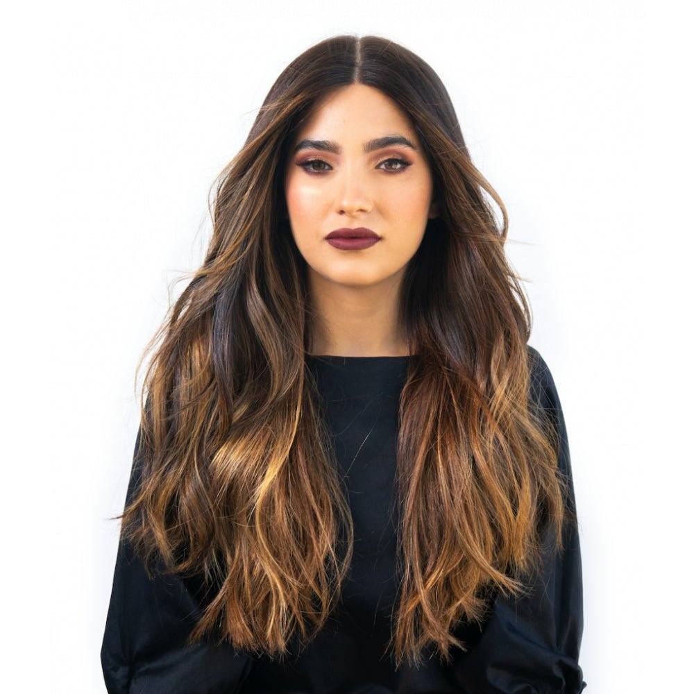  Warm Balayage Wavy