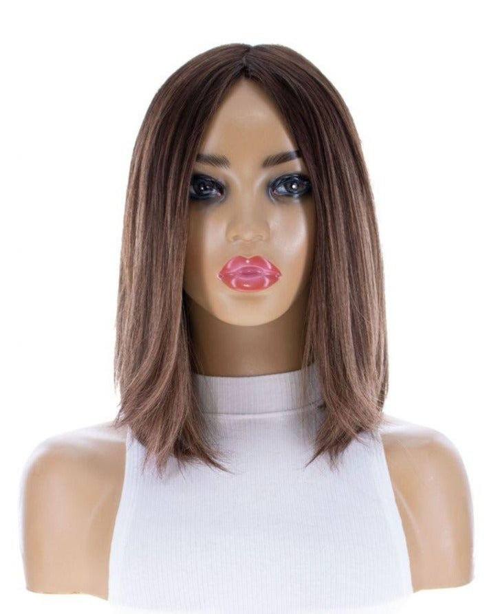 13" Victoria Silk Top Wig Medium Brown Balayage