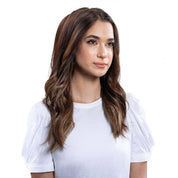 20" U-Shape Wig Dark Brown Balayage
