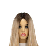 19" Nicole Silk Top Wig Golden Blonde w/ Full Rooting