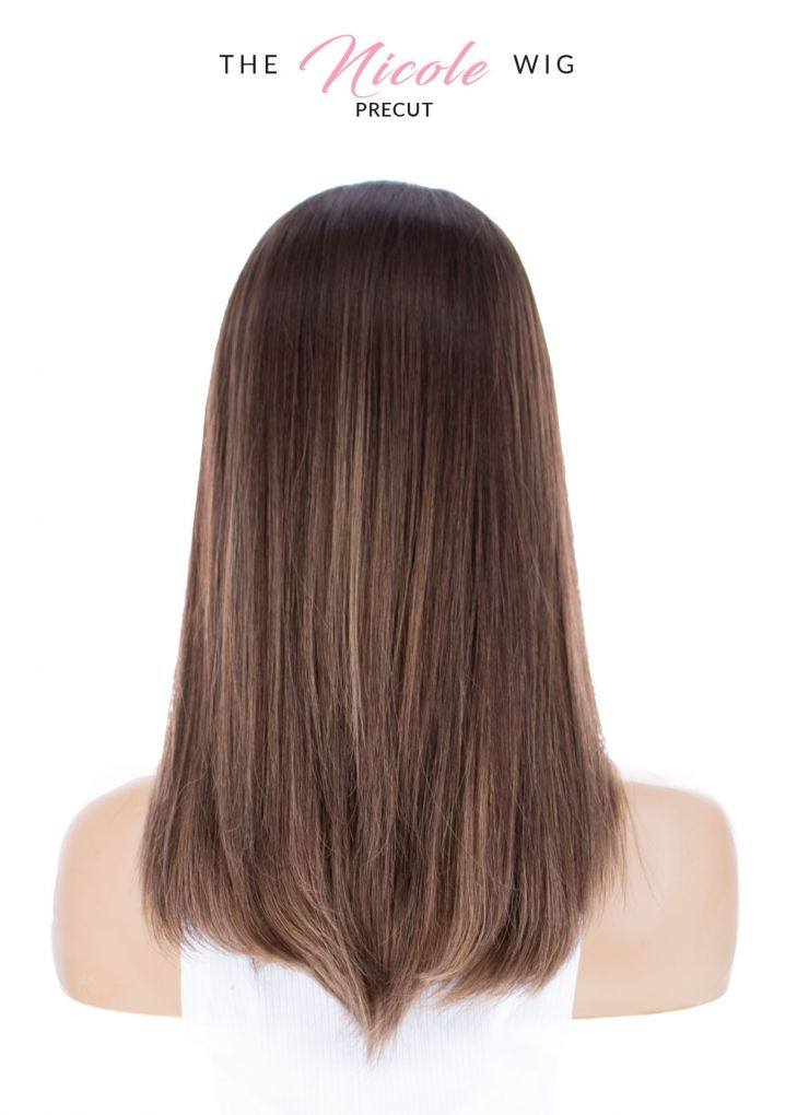 19" Nicole Silk Top Wig Medium Brown Babylight