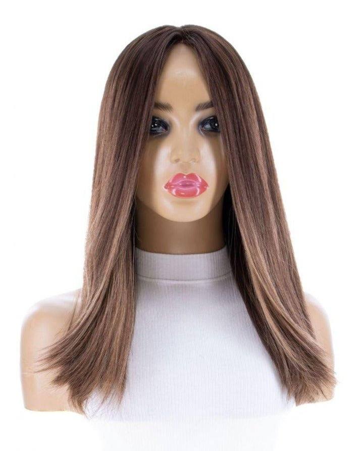 19" Nicole Silk Top Wig Medium Brown Babylight