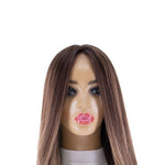 19" Nicole Silk Top Wig Medium Brown Balayage