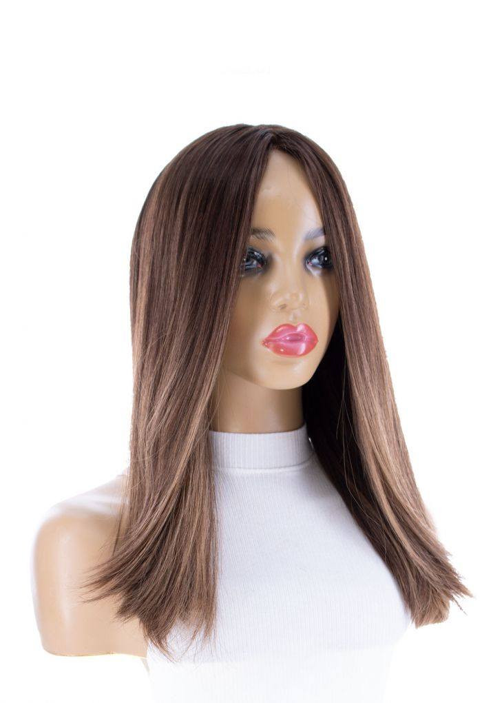 19" Nicole Silk Top Wig Medium Brown Babylight