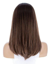 19" Nicole Silk Top Wig Medium Brown Balayage
