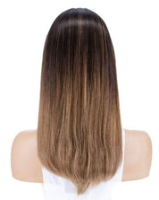 19" Nicole Silk Top Wig Medium Brown Ombre