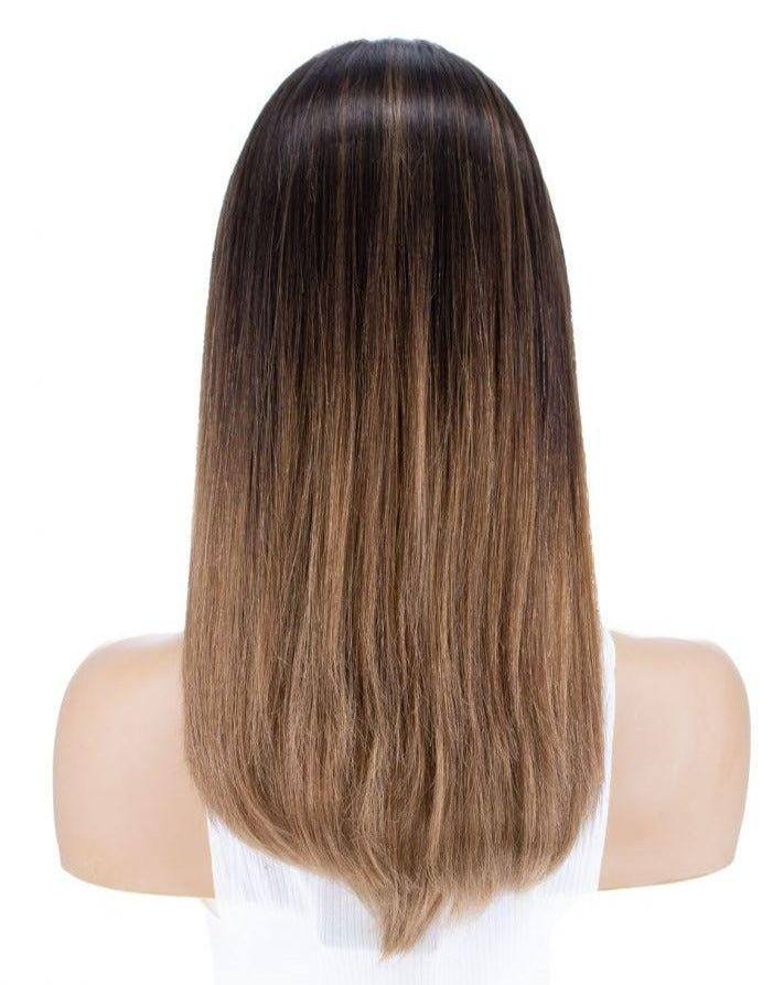 19" Nicole Silk Top Wig Medium Brown Ombre