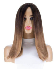 19" Nicole Silk Top Wig Medium Brown Ombre
